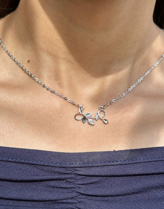 Sparkling Serenity Silver Necklace