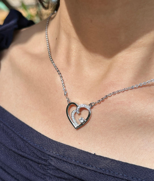Love's Whisper Silver Necklace