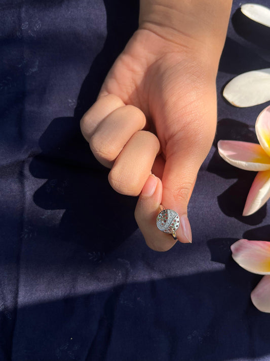 J-Themed Silver Ring