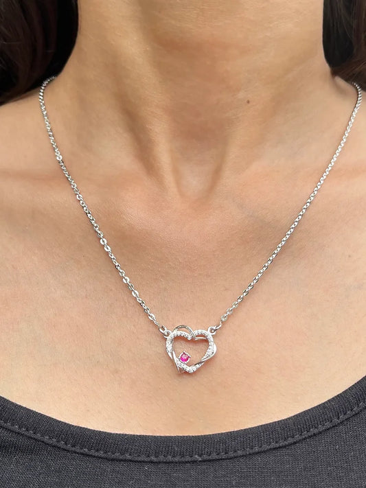Heartfelt Stone Silver Necklace