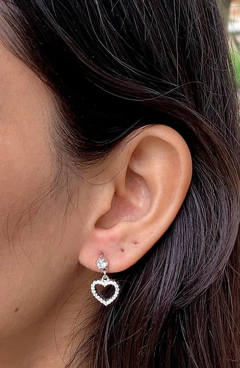 925 Silver Earring Heart Shaped