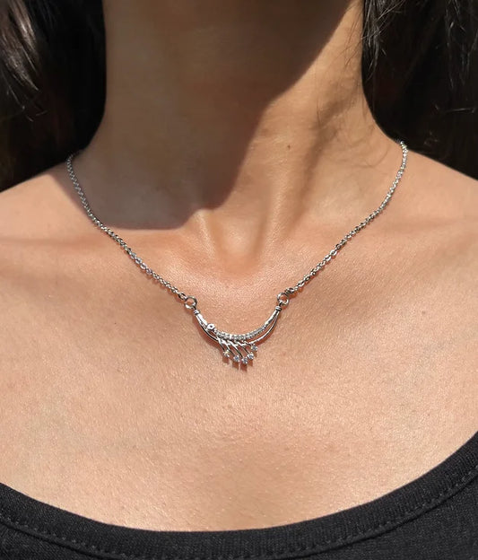 Beautiful Sleek Silver Necklace