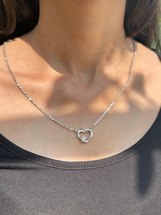 Whispering Heart Silver Necklace