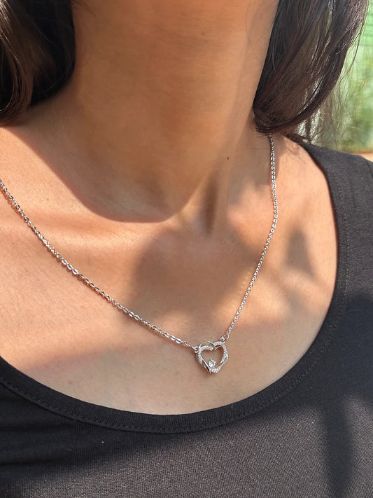 Whispering Heart Silver Necklace