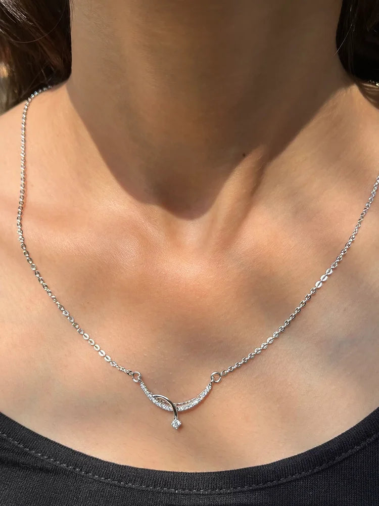 Designer Subtle Silver Necklace