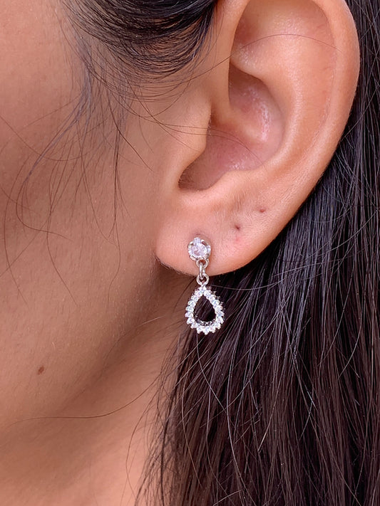 925 Silver Earring Oval hanging