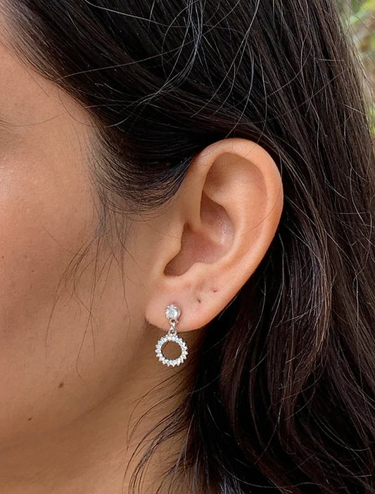 925 Silver Earring Circle hanging