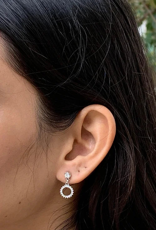 925 Silver Earring Circle hanging